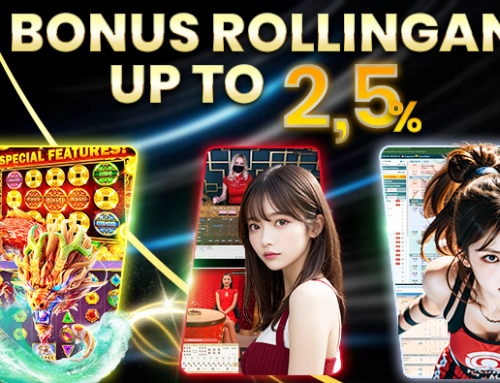 BONUS ROLLINGAN UP TO 2.5 % (SLOT GAMES, LIVE CASINO & SPORTSBOOK)